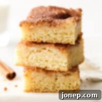 Decadent Cinnamon Gooey Butter Bars 9 stack of cinnamon gooey butter bars
