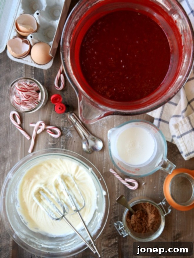 Peppermint Red Velvet Bundt Cake with Cream Cheese Filling and White Chocolate Ganache | completelydelicious.com