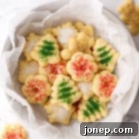 Festive Spritz Cookie Delights 10 spritz cookies in a bowl