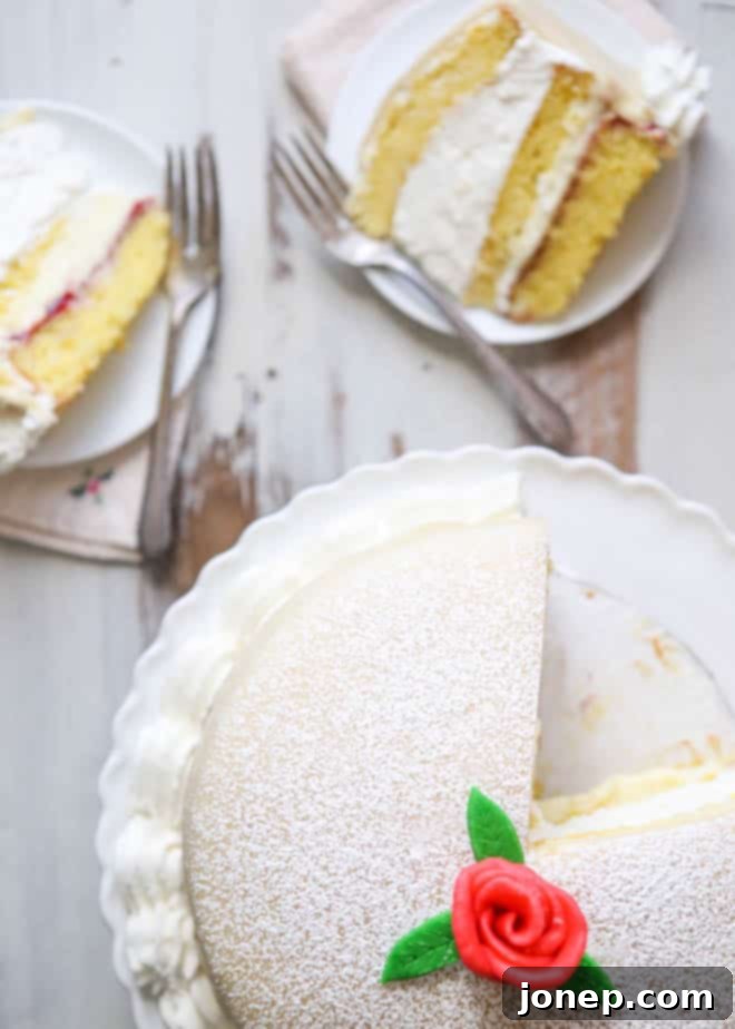 Princess Cake - sponge cake with vanilla and raspberry filling covered with marzipan | completelydelicious.com