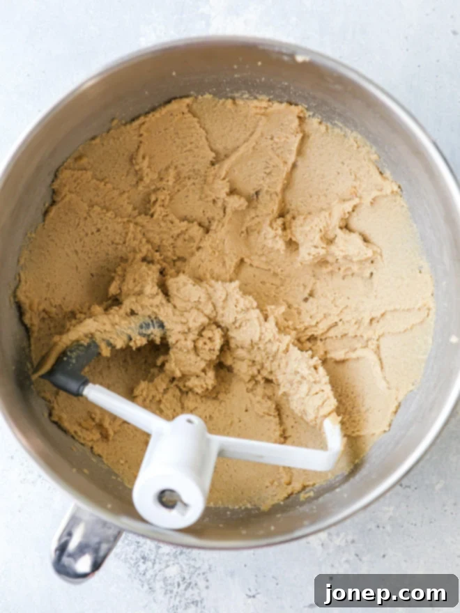 Creamed butter and sugar
