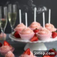 Champagne Kissed Strawberry Cupcakes 2 img 2297 7