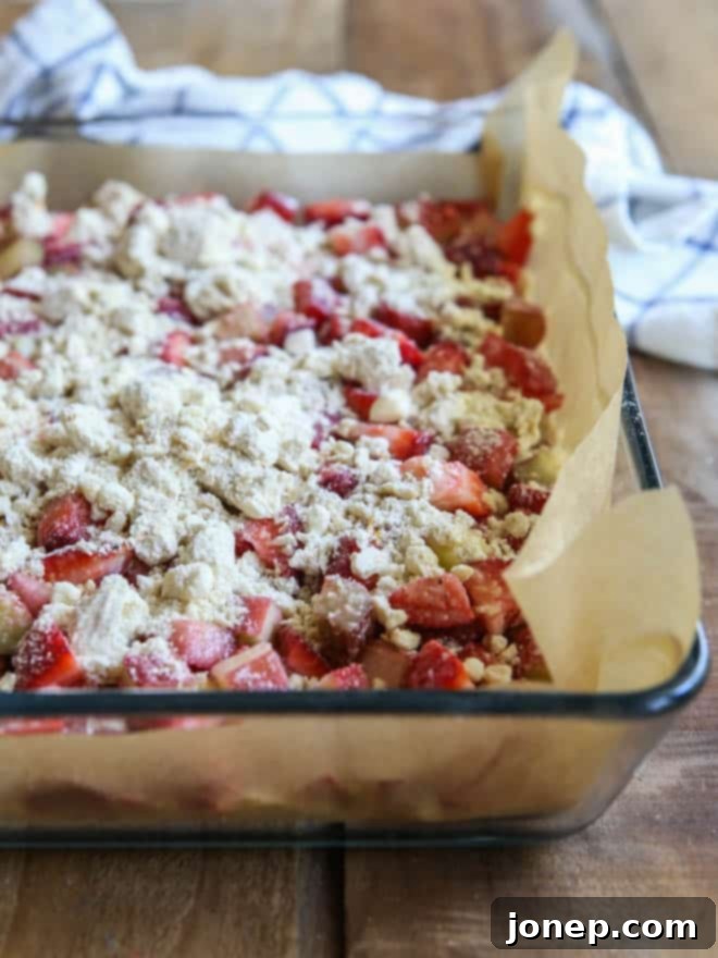 strawberry rhubarb crumb bars are the perfect treat for spring