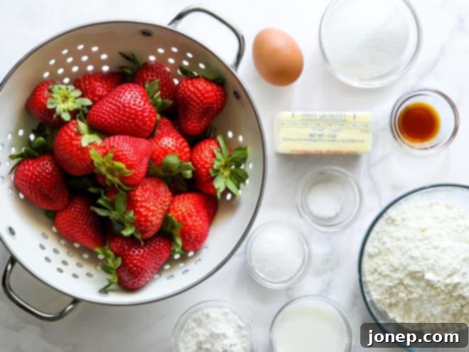 Rustic Strawberry Skillet Pie 3 ingredients needed for strawberry skillet pie