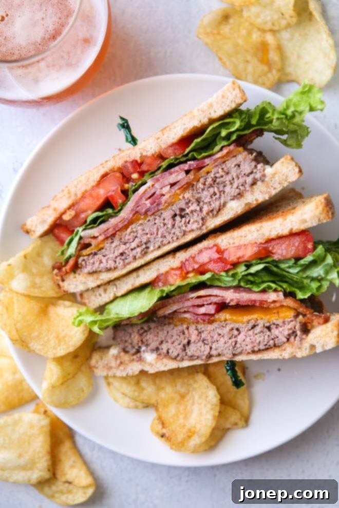 BLT Cheeseburgers combine two favorites in one!
