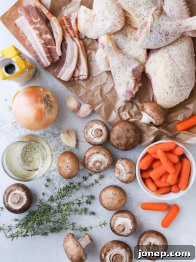 All the makings of Coq au Chardonnay