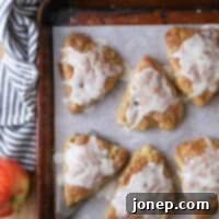 Apple Cinnamon Scones with a delicious glaze