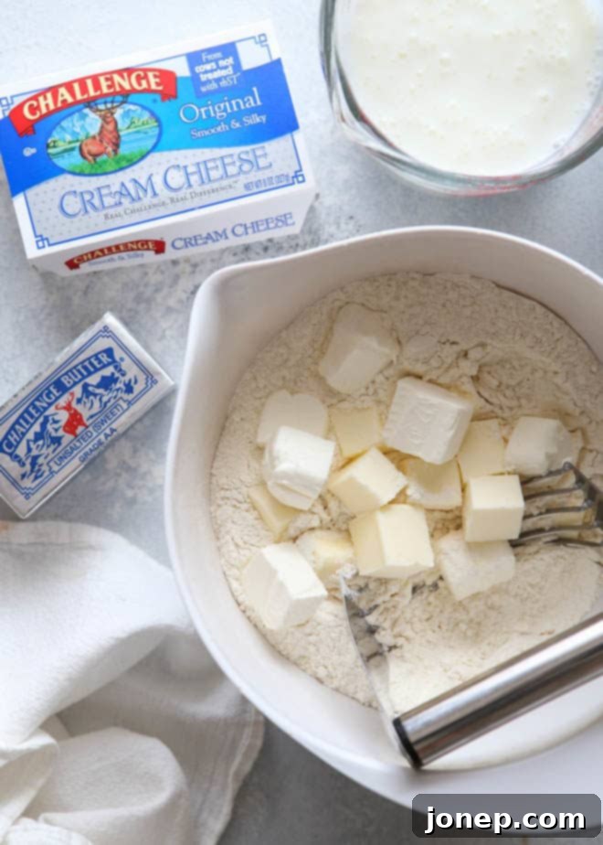 Cream cheese biscuits