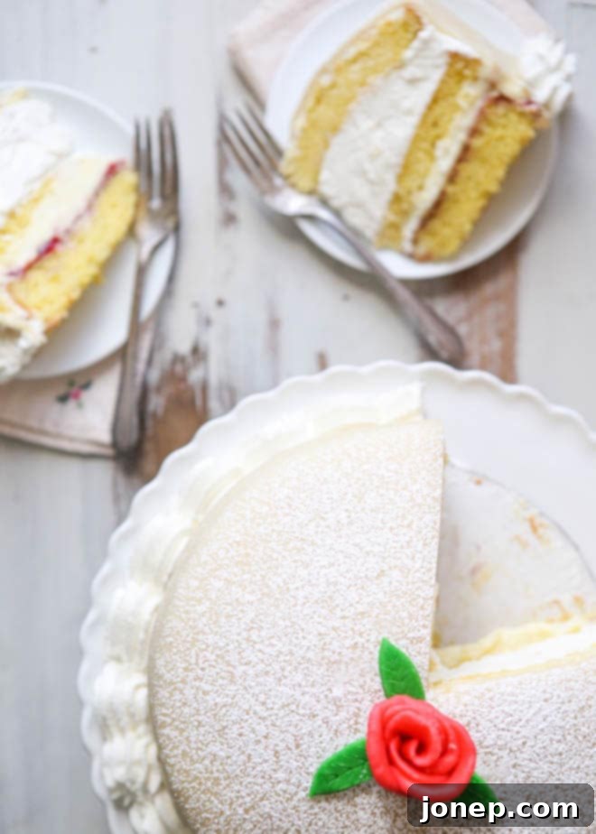 Princess Cake - sponge cake with vanilla and raspberry filling covered with marzipan | completelydelicious.com