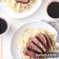 Steak Fettuccine Alfredo for two!