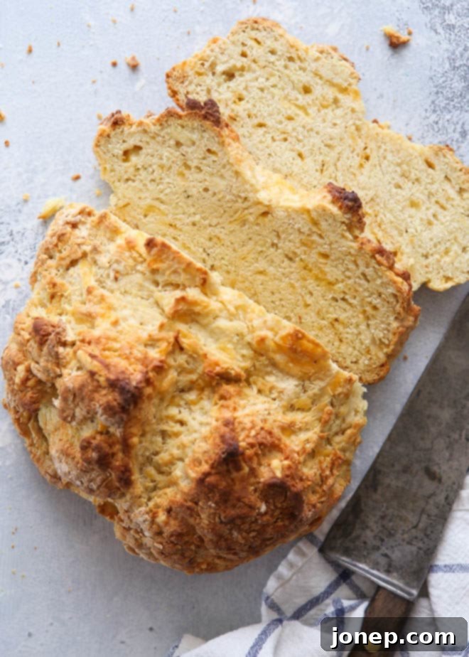 Easy and flavorful Irish soda bread ready for eating!