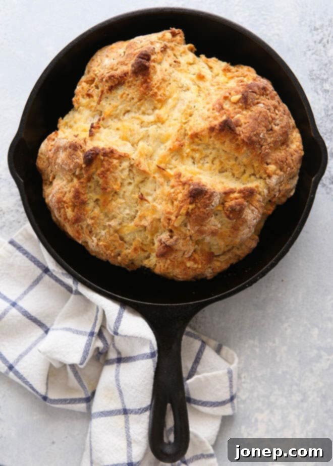 Super easy and flavorful cheesy Irish soda bread