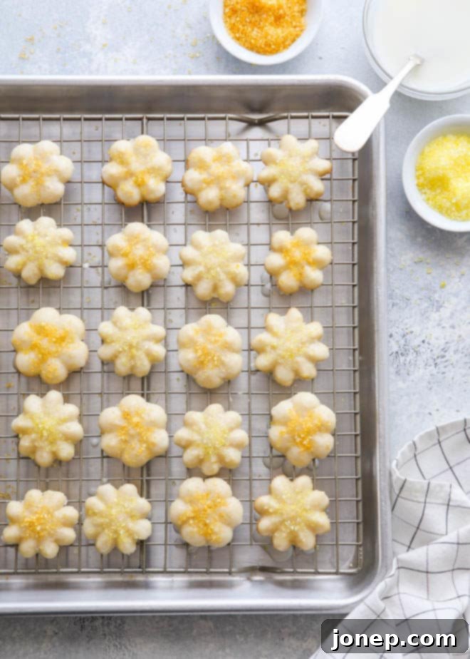 Very lemony spritz cookies