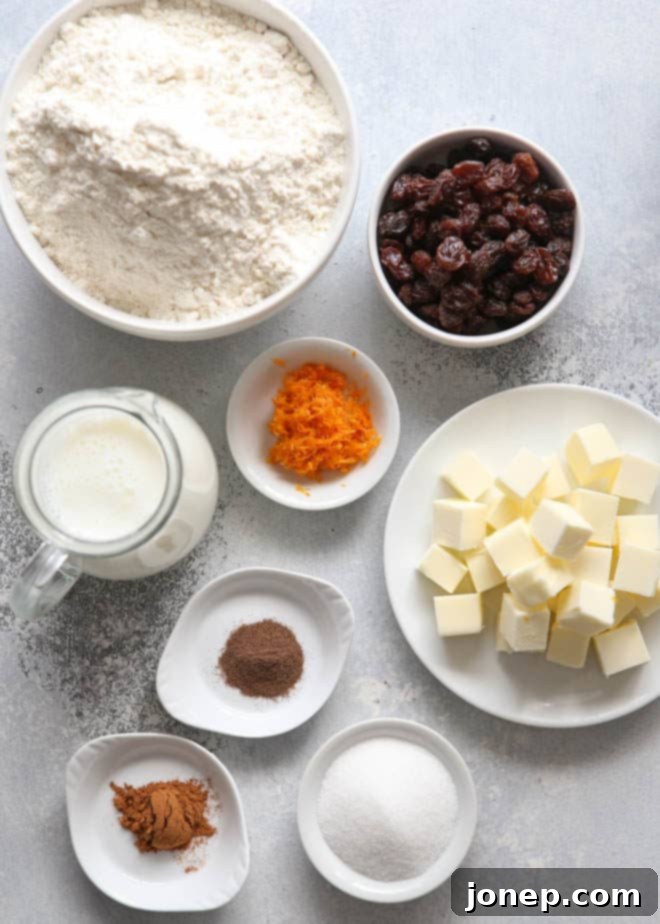 ingredients for hot cross biscuits