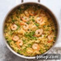 Effortless Shrimp and Pea Orzo 6 One-pot shrimp and pea orzo dish for dinner