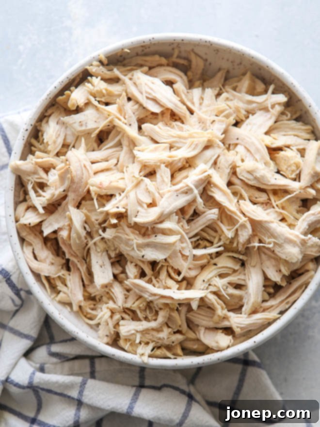 Easy Shredded Chicken Three Ways 2 Easy cooked shredded chicken for simple meal preparation