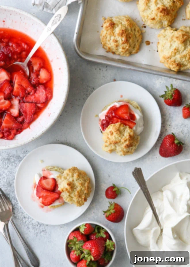 Heavenly Strawberry Shortcakes 6 Assembling strawberry shortcakes