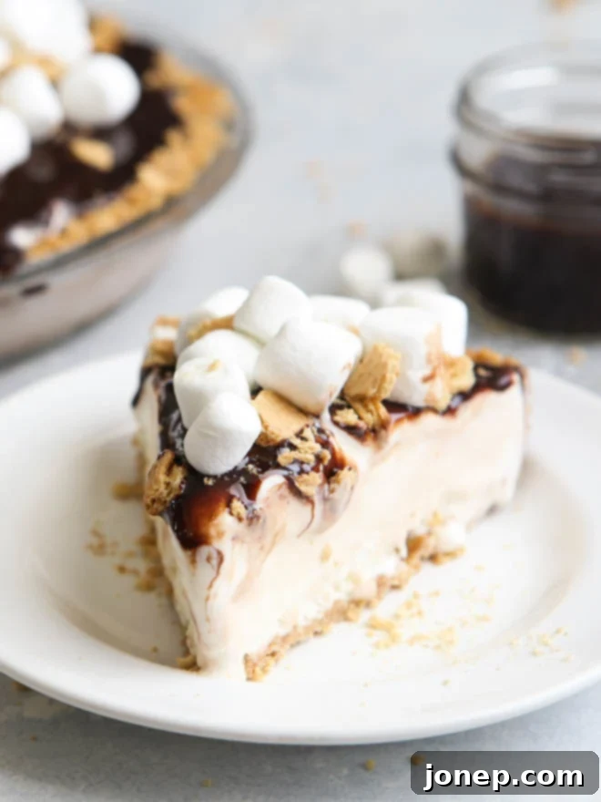 Smores Ice Cream Pie 2 This s'mores ice cream pie is a fun summer dessert!