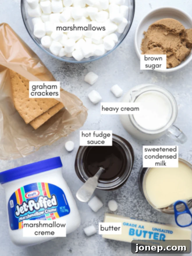 Smores Ice Cream Pie 4 s'mores ice cream pie ingredients