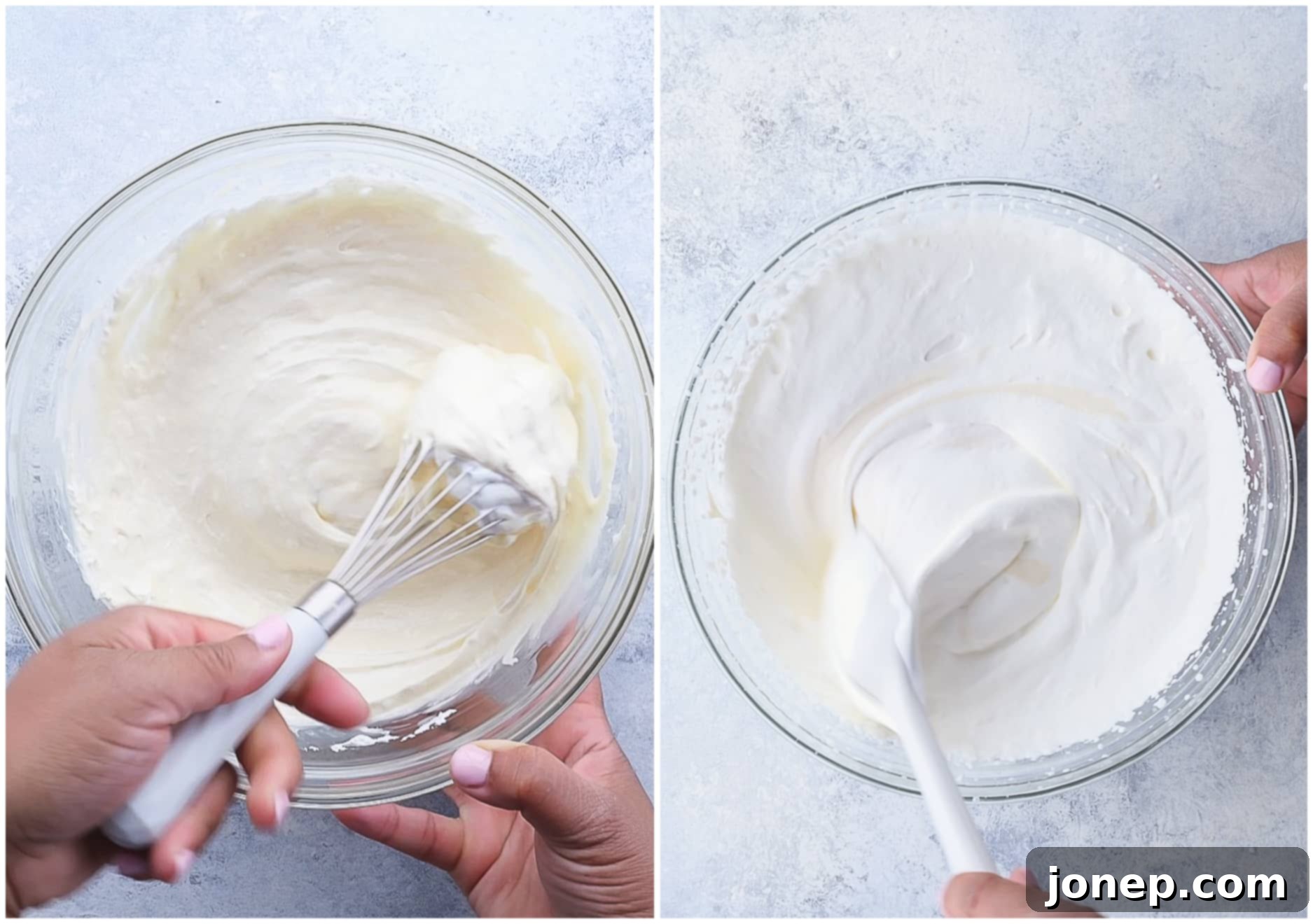 mixing s'mores ice cream pie filling