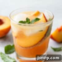 Grilled Peach Whiskey Smash 7 Just 5 ingredients for this grilled peach whiskey smash!