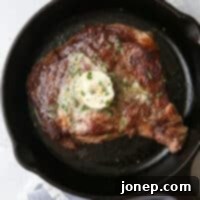 Grilled ribeye steaks with cowboy butter