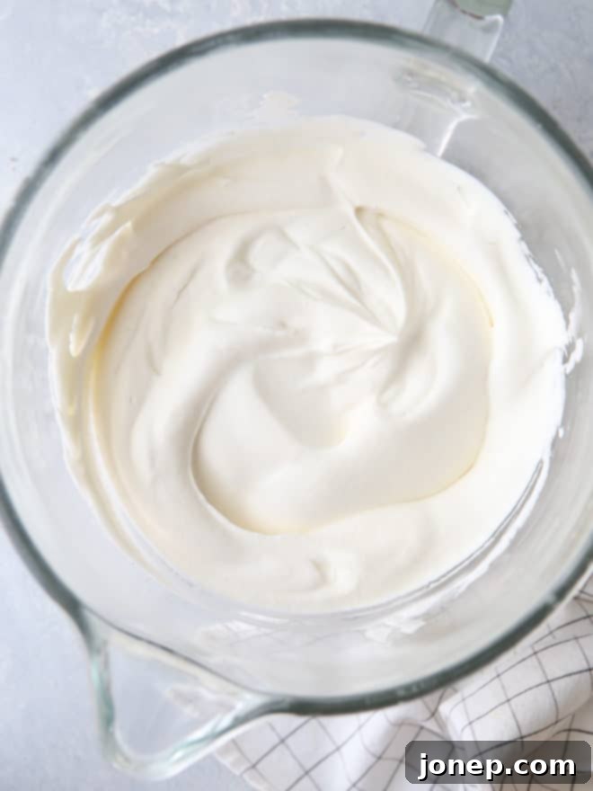 Achieve Flawless Whipped Cream 5 How to make perfectly whipped cream, showing a spoon of perfectly whipped cream