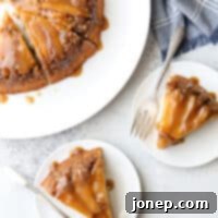 Sticky Caramel Apple Crown Cake 12 This caramel apple upside-down cake is perfect for fall!