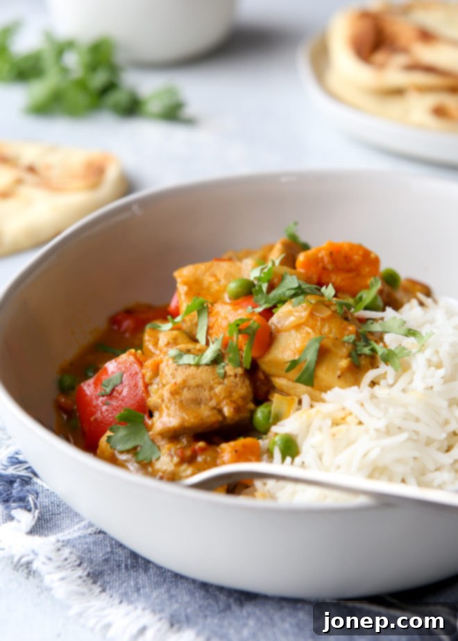 Indian Chicken Korma with Coconut Milk and Spices