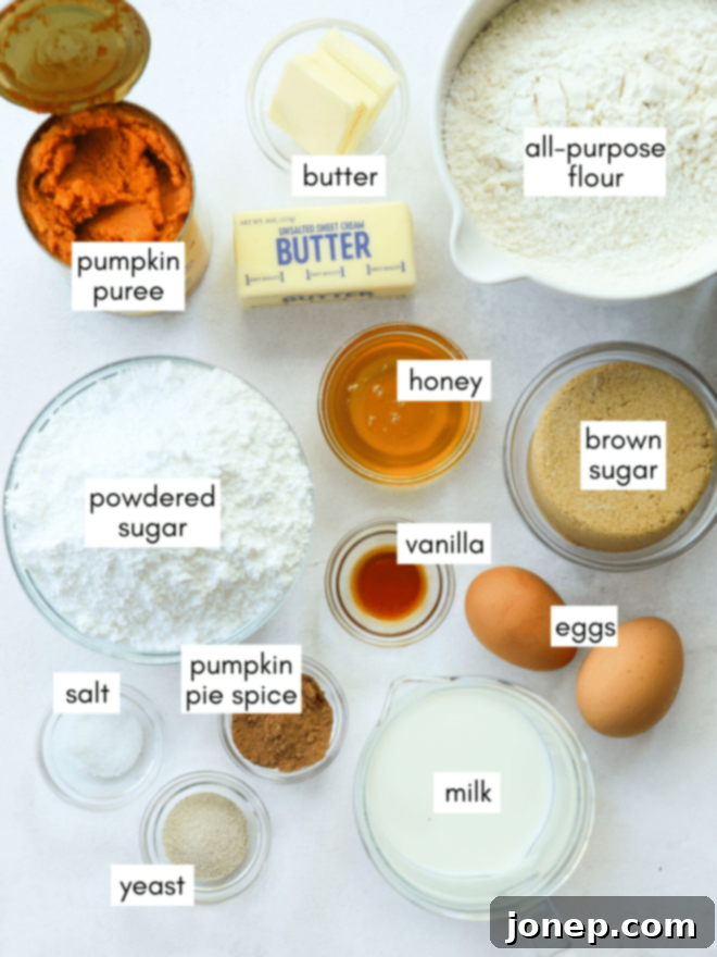 Cozy Fall Pumpkin Cinnamon Rolls 4 pumpkin cinnamon roll ingredients