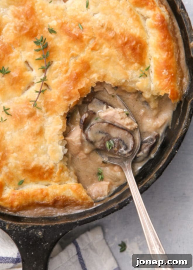 Turkey mushroom pie is the best way to use up leftover turkey