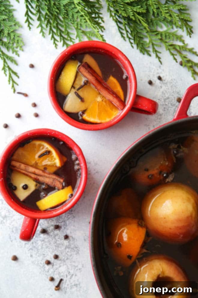 Boozy hot wassail made the traditional way!