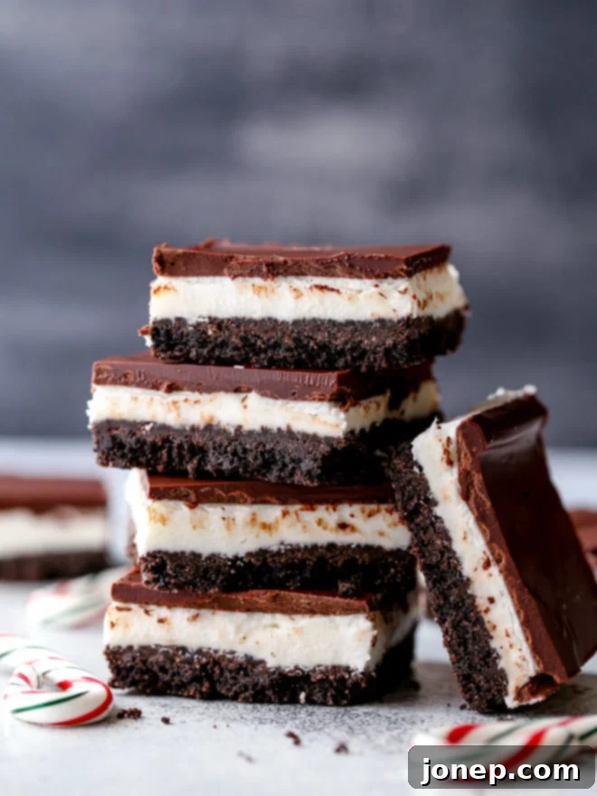 Chocolate peppermint bars are easy to make and so delicious!