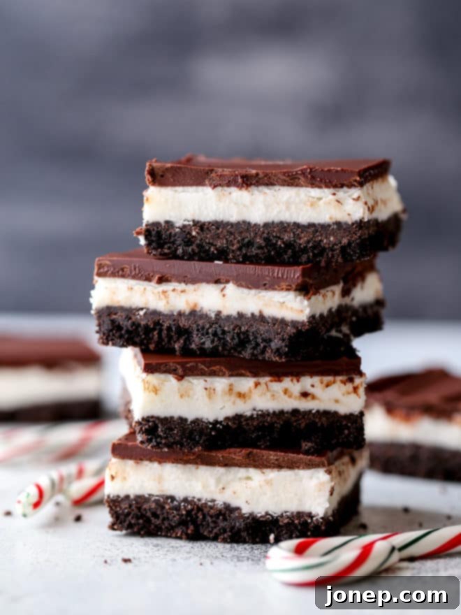 Chocolate peppermint bars are easy to make and so delicious!