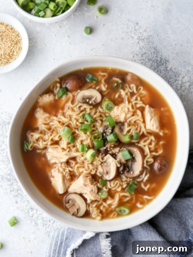 This is a quick and easy chicken ramen soup recipe for nights when you feel like staying in!