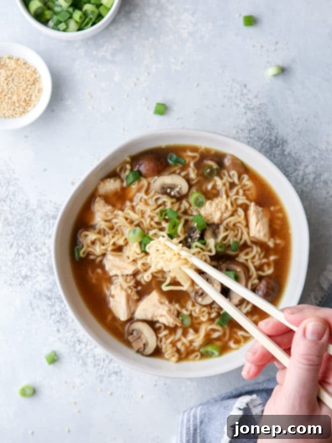 This is a quick and easy chicken ramen soup recipe for nights when you feel like staying in!