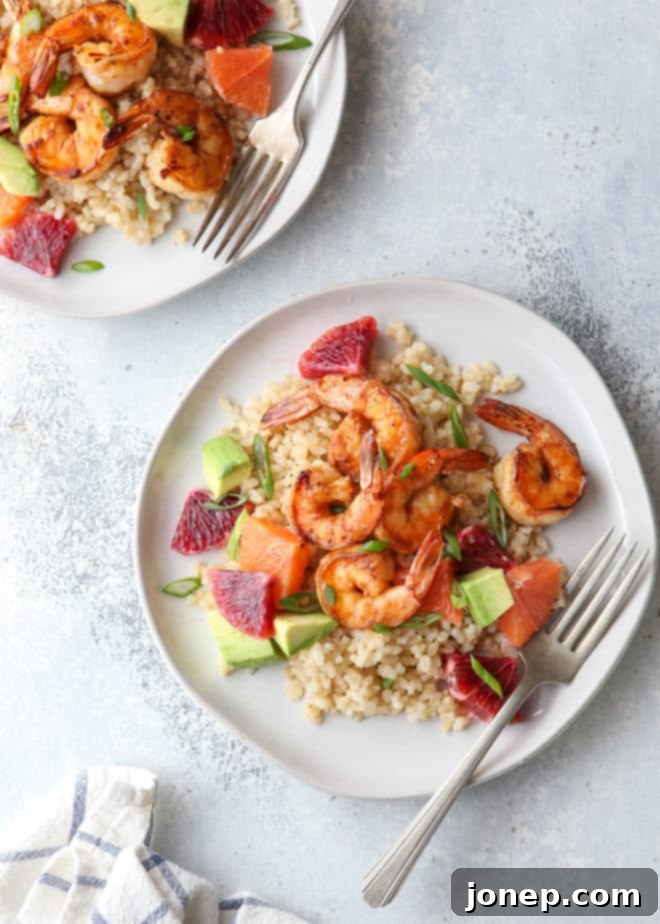 These citrus shrimp bowls are light and full of flavor