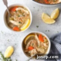 This lemon, chicken, and farro soup is hearty and wholesome!