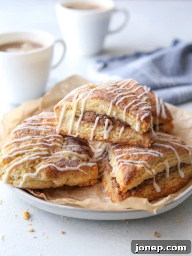 Cinnamon-sugar scones are light and tender and packed with so much cinnamon-sugar flavor!