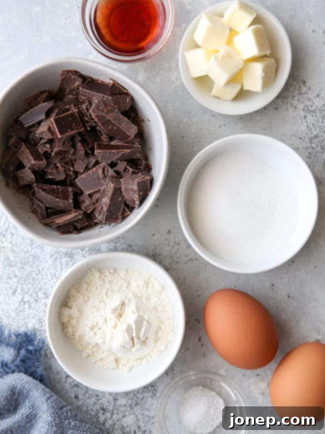 These individual chocolate cakes have a rich and gooey chocolate center!