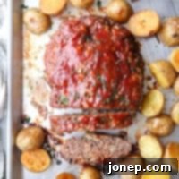One Pan Meatloaf and Roasted Potatoes 6 My favorite meatloaf and roasted potatoes cooked together on 1 pan!