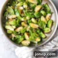 Flavorful and delicious brussels sprouts sauteed with maple syrup and dijon mustard