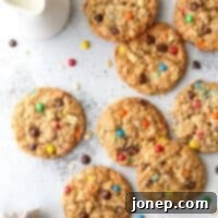 Ultimate Mashup Cookies 7 These extra-large monster cookies are the ultimate cookie! They're packed with M&Ms, oats, chocolate chips, peanuts, and crispy rice cereal.