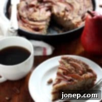 Spiced Pear Skillet Cake 2 Pear Cinnamon-Sugar Skillet Cake