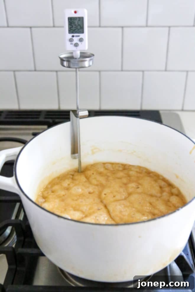 Making homemade caramels