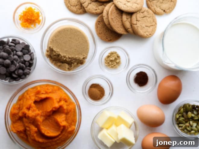 chocolate pumpkin tart ingredients