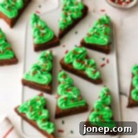 Fudgy Frosted Brownie Shapes 10 Frosted brownie cut-outs shaped like Christmas trees
