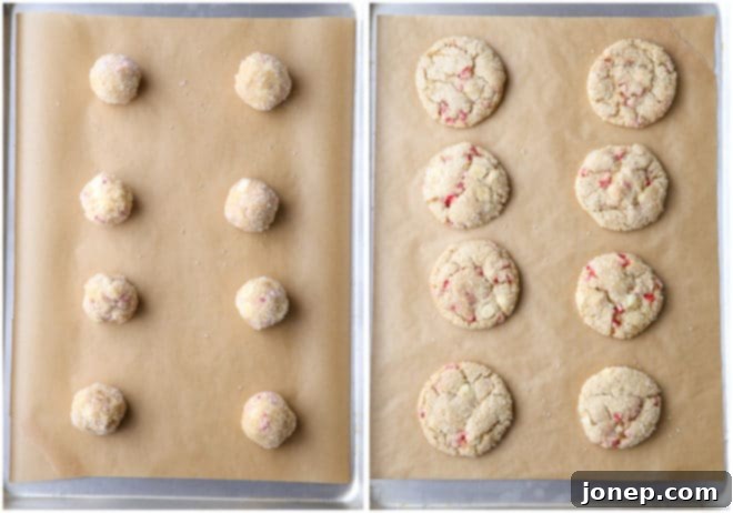 Super soft and chewy white chocolate peppermint cookies are the ultimate holiday treat!