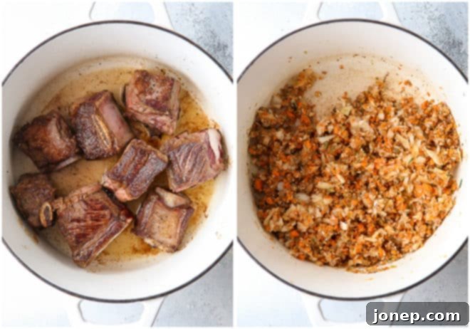 Brown the beef and veggies on the stove for the most flavor