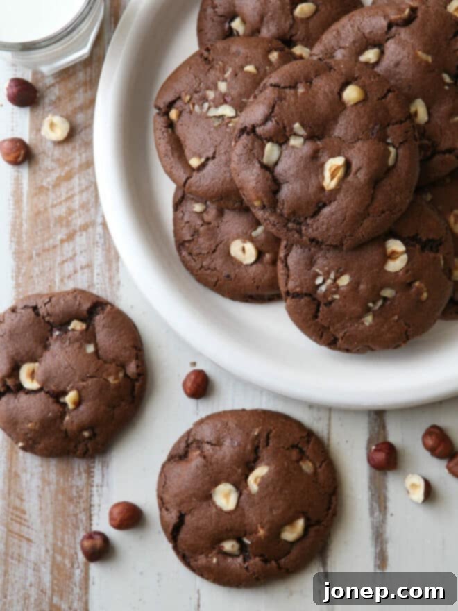 Rich & Chewy Chocolate Hazelnut Cookies: A Must-Try Recipe | completelydelicious.com